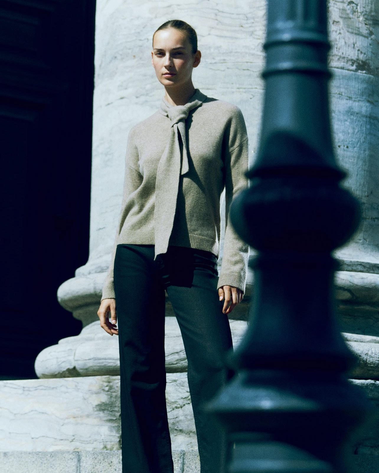 Nukka Strikket Genser - Brun/ Irish Cream